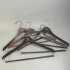 Lot Of 5 Wooden Hangers Mixed: 3 Nordstrom, 1 Polo Ralph Lauren, Nobrand Used. Price: $25.00.