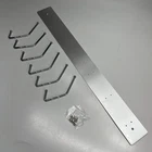 Safco Satin Metal Six-peg Coat Hook Wall Mount Rack Pegs 36" Silver 4162 New. Price: $44.80.