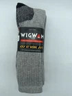 New 3 Pair Pack Mens Wigwam At Work Crew Socks Usa Made Grey X-large 12-15. Price: $9.99.
