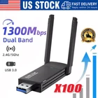 Usb 3.0 Wireless Wifi Adapter 1300MBPS Long Range Dongle Dual Band Network Lot New. Price: $568.99.