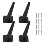 Fivepears 4X 7" Matte Black Metal Slant Angled Tapered Furniture Legs New. Price: $45.39.