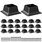 Post Base 4X4 20 Pcs Heavy Duty Powder Coated Black Deck Anchor Spaceeup Inner New. Price: $179.99.
