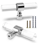 Cionyce 6 Pack Acrylic Cabinet Silver Drawers Knobs, Clear Single Hole New. Price: $22.36.