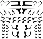 Wall Control 52-PIECE Metal Assortment Black Steel Tool Board Hooks, Bulk New. Price: $70.35.