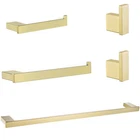 Random Brushed Gold Towel Bar Set 5 Piece Bathroom Hardware Include New. Price: $92.26.