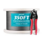 Lichamp 350FT 1/8" Stainless Steel Wire Rope Cable, Aircraft 316 New. Price: $49.99.