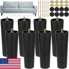 Turstin 8X 8" Plastic Furniture Legs M8 Screws Tapered Sofa Couch Chair Bed Tabl New. Price: $44.93.