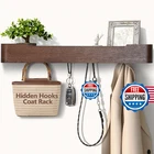 Jadoxy Coat Rack Wall Mount Shelf 8 Hidden Hooks Modern Wooden Key Holder New. Price: $104.98.