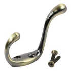5X Rok Heavy Duty Antique Brass Home Wall Closet Towel Coat Double Hook Hanger New. Price: $16.93.