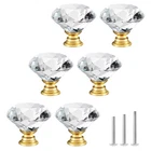 6X Crystal Glass Cabinet Knobs 30MM Drawer Diamond Shaped Dresse... New. Price: $15.96.
