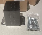 New Eapele 4X4 Wood Fence Post Anchor Base - Black Powder Coated W/bolts. Price: $26.99.