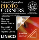 Lineco Acid Free Corners 500 Pcs., Size: .625 In. Mount Photos Ez (BIN803-A) New. Price: $19.90.