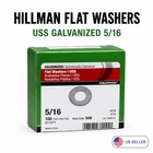 Hillman 5/16" Uss Flat Washers Galvanized Zinc Heavy Duty 100PK New. Price: $17.99.