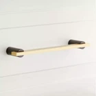 Signature HARDWARE-6" Masella Solid Brass Cabinet Pull -black Nickel/satin. Price: $12.00.