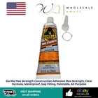 Gorilla Max Strength Construction Adhesive Clear Formula Waterproof Used. Price: $14.99.