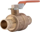 1/2 Inch Crimp Ball Valve With Drain, Brass Plumbing Fitting, Pex Pipe, Pe-rt, New. Price: $25.99.