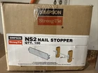 (100)- Simpson Strong-tie 1-1/2" X 6" Galv Steel 16 Nail Stopper New. Price: $25.00.