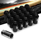 J2 Aluminum Black Open Knurled End Acorn M12 X 1.50 24MM OD/44MM Lug Nuts New. Price: $49.99.