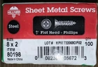 100 Hillman #8 X 2" Phillips Flat Head Zinc Sheet Metal Screws 80198 New. Price: $8.78.