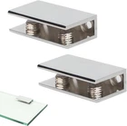 Kafenda 2 Pcs Glass Shelf Brackets Zinc Alloy Clamps For 3/8 Inch Polished New. Price: $17.56.