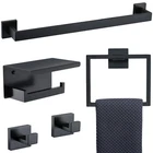 Towel Bar Set 5 Piece 23.6 Inch Stainless Steel Bathroom Hardware Tnoms Black New. Price: $89.99.