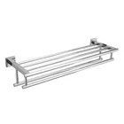Rtcul Bathroom Towel Rack Double Bar Hotel Shower Shelf SUS304 New. Price: $102.83.
