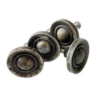 1970S Set Of 4 Vintage Taiwan Brass Antique Style Bullseye Cabinet Knobs E10D Used. Price: $16.24.