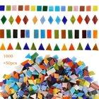Glass Mosaic Tiles 1050 Pieces Mixed Shapes Stained Crafts Lanyani Colorful New. Price: $35.99.