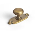 Goo-ki Brushed Brass Bronze Zinc Alloy Cabinet Knob 6 Pack With Backplate Single New. Price: $76.38.