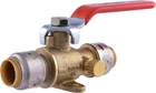Max 1/2 Inch Ball Valve With Drain Vent And Mounting Tab, Push To Connect Brass New. Price: $46.32.