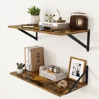 Heimlove Deep Floating Shelves For Wall, 24WX12DX5.8H, Set Of 2, Rustic Brown New. Price: $90.99.