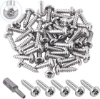 51PCS #8 1/2'' Button Head Torx Security Sheet Metal Screws Stainless Steel New. Price: $11.92.