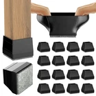 16 Pcs Square Chair Leg Protectors, Caps For & Hardwood Floors, Black New. Price: $29.16.