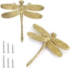 Juxyes Pack Of Brass Dragonfly Cabinet Knobs, Golden Tone 2, New. Price: $21.64.