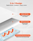 Reflective Insulation Roll, White Pe Film Heat Shield For Garage Doors New. Price: $108.96.