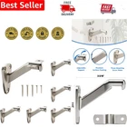 Elegant Satin Nickel Handrail Brackets Heavy Duty 6-PACK For Home Office New. Price: $43.99.