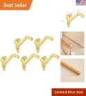 Compact 5-PACK Handrail Brackets With Polished Brass Finish For Modern Stairways New. Price: $17.59.
