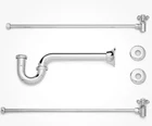 Signature Hardware Bathroom Trim Kit For 1/2" Pipe-extra Long P-trap Chrome New. Price: $59.00.