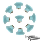 Hitefu 10PCS Blue Ceramic Cabinet Knobs 1.26"/32MM Glossy Round Mushroom Draw... New. Price: $17.30.