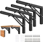Autohj 24 Inch Folding Shelf Brackets Pack Heavy Duty Metal Wall Mount New. Price: $89.99.