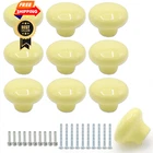 Joyangy Ceramic Cabinet Knobs, 1.26INCH/32MM Pack, Light Yellow New. Price: $18.98.