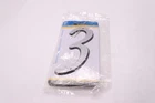 (3-PK) Hillman House Number Reflective Textured Plastic Silver 4" 841602 Open. Price: $6.26.