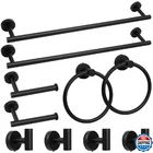 Matte Black Bathroom Towel Bar Set, 10-PIECE Stainless Steel Hardware New. Price: $42.79.
