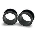 Pair Of Black Steel Screw On Tunnels Set Gauges Plugs Pick Size New. Price: $13.99.