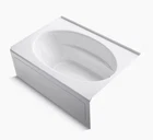 New Kohler K-1113-RA-0 Windward 60" X 42" Alcove Bath, Right Drain, White. Price: $1075.00.