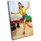 Vintage Girl Retro Pin-ups Single Canvas Wall Art Picture Print New. Price: $64.99.