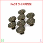 Lxz 8 Pcs Vintage Antique Bronze Knob Handles - Drawer Pulls With Embossing. Price: $23.40.