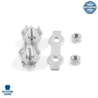 10PCS M2 Stainless Steel Wire Rope Clips Double Bolt Clamp For 2MM Cables New. Price: $15.84.