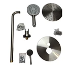 Signature Hardware 416163 Lattimore Rainfall Shower System - Brushed Nickel Open. Price: $385.90.