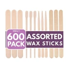 Mibly 4 Style Pcs Assorted Wooden Wax Mix Sticks Pack Of 600, Beige New. Price: $13.90.
